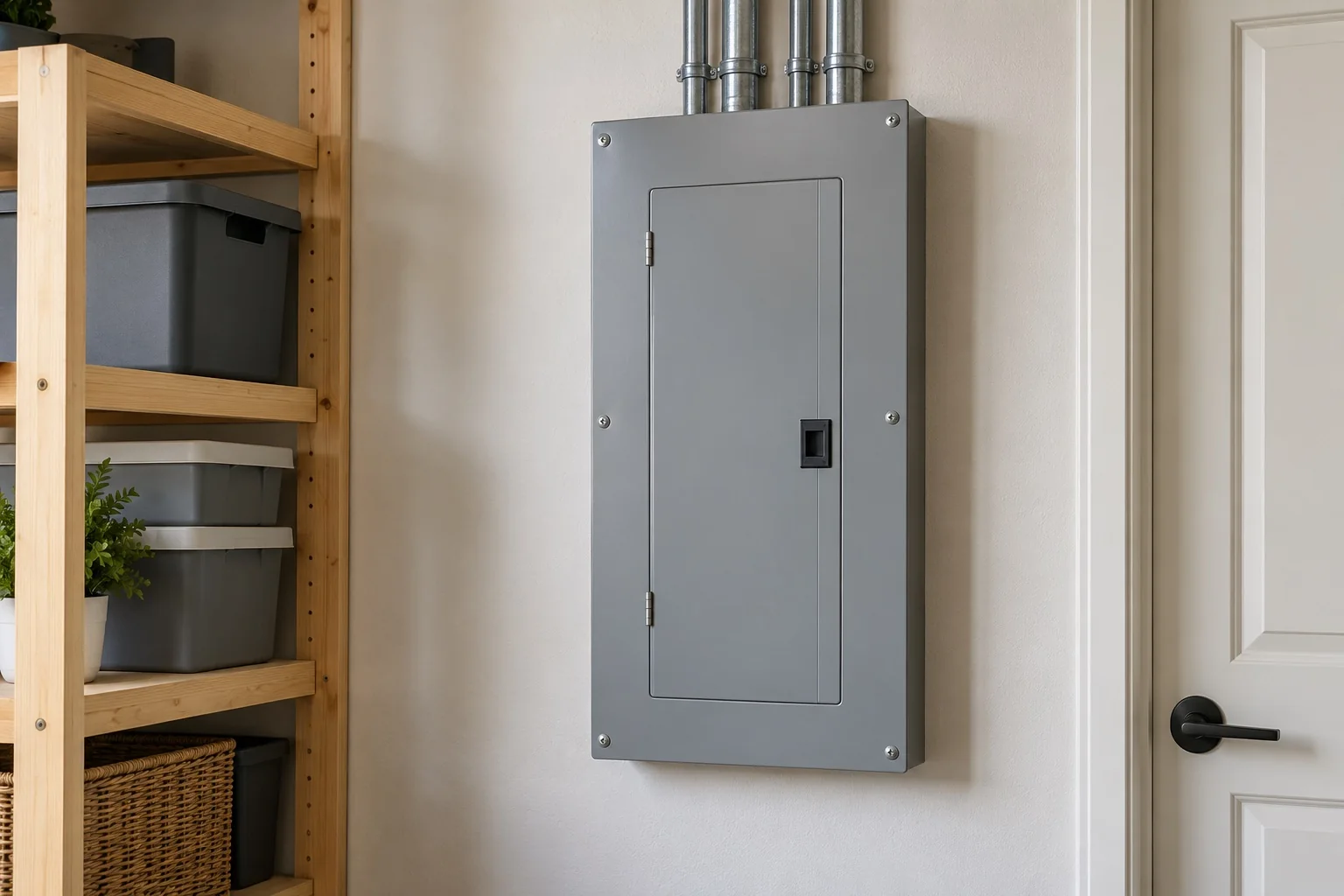 Generic closed residential electrical panel